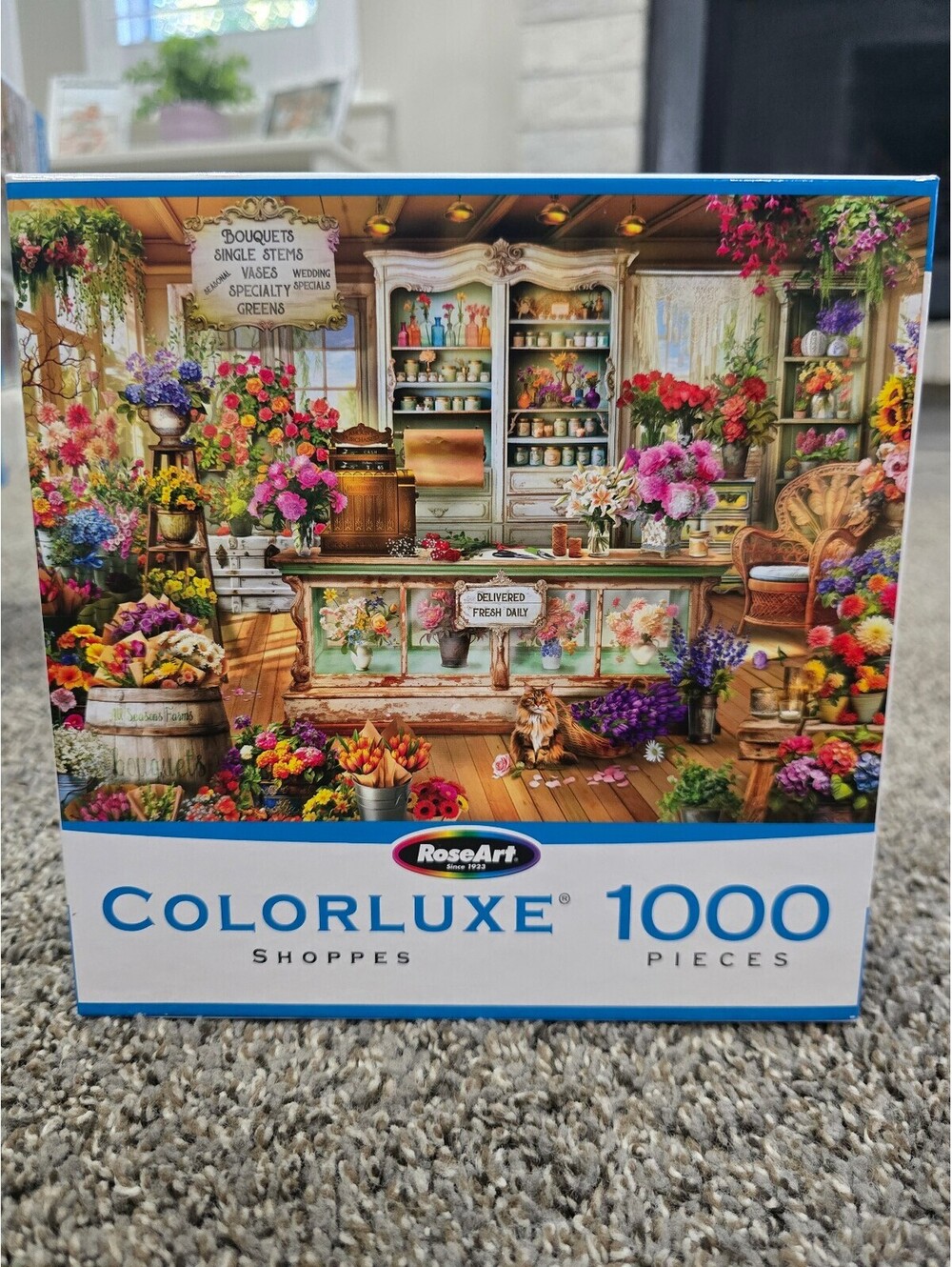 RoseArt ColorLuxe Flower Shoppe Lars Stewart 1000 Pc Jigsaw Puzzle